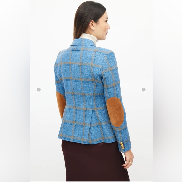 Smythe Patch Pocket Duchess Blazer in Blue Whiskey Check Women’s Size 6 - Picture 7 of 16